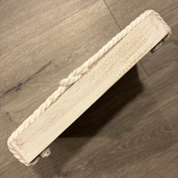 We Tied The Knot Rustic White Photo Frame with Rope Accent Wedding Boho Mud Pie - Picture 6 of 12